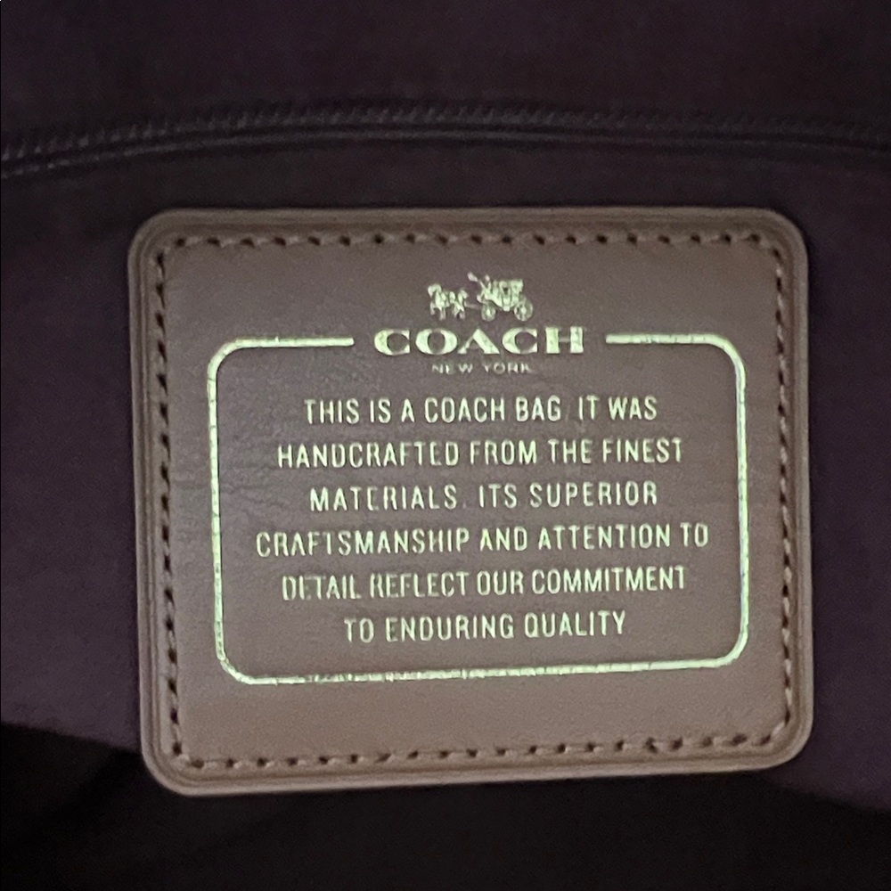Coach Ava Tote with Black Pebbled Leather & Patent Side Panels - Picture 12 of 14